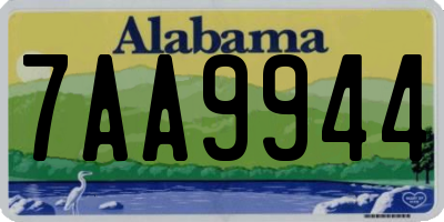 AL license plate 7AA9944