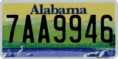 AL license plate 7AA9946