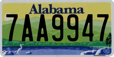 AL license plate 7AA9947
