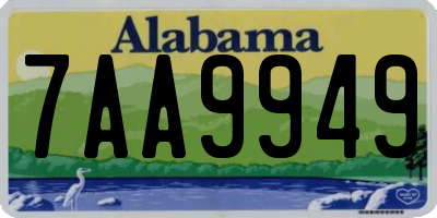 AL license plate 7AA9949