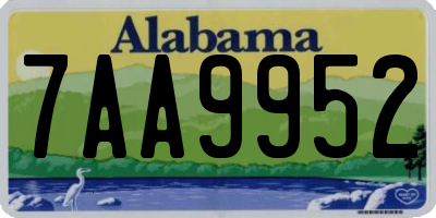 AL license plate 7AA9952