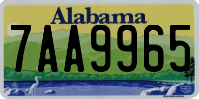 AL license plate 7AA9965