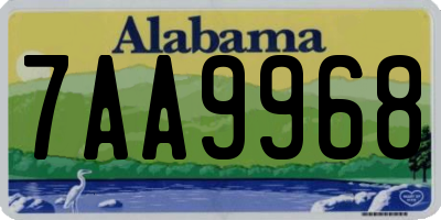 AL license plate 7AA9968