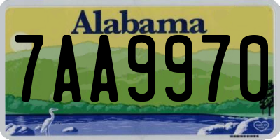 AL license plate 7AA9970