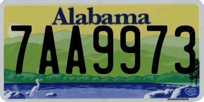 AL license plate 7AA9973