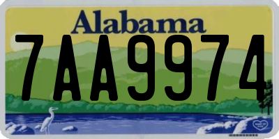 AL license plate 7AA9974