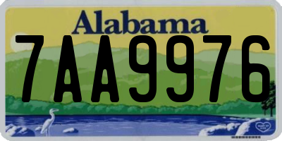 AL license plate 7AA9976