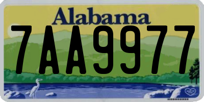 AL license plate 7AA9977