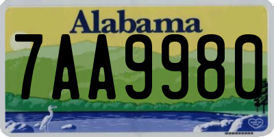 AL license plate 7AA9980