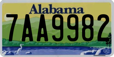AL license plate 7AA9982