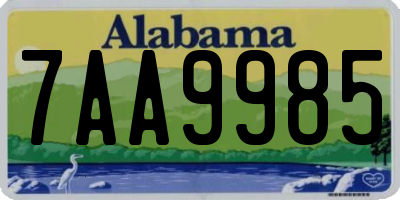 AL license plate 7AA9985