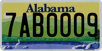 AL license plate 7AB0009