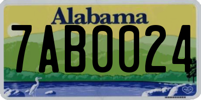 AL license plate 7AB0024