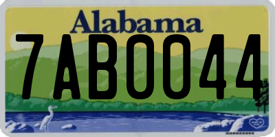 AL license plate 7AB0044