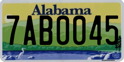AL license plate 7AB0045