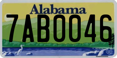 AL license plate 7AB0046
