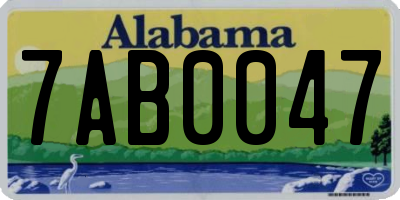 AL license plate 7AB0047