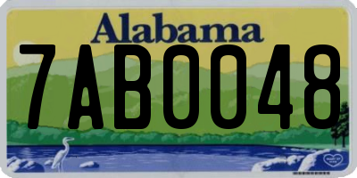 AL license plate 7AB0048