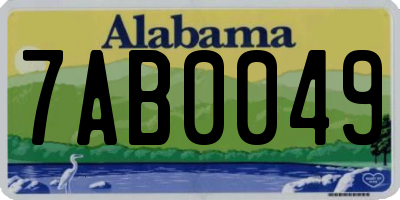AL license plate 7AB0049