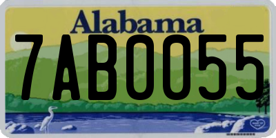 AL license plate 7AB0055