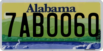 AL license plate 7AB0060