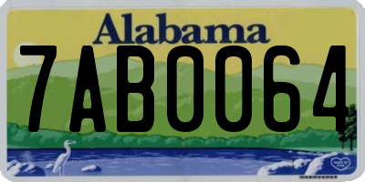 AL license plate 7AB0064