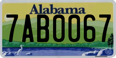 AL license plate 7AB0067