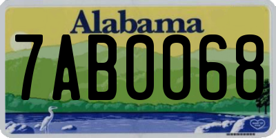 AL license plate 7AB0068