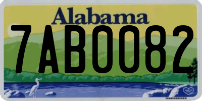 AL license plate 7AB0082