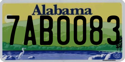 AL license plate 7AB0083