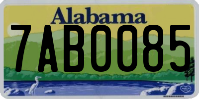 AL license plate 7AB0085