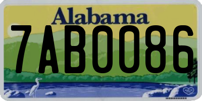 AL license plate 7AB0086