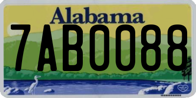 AL license plate 7AB0088