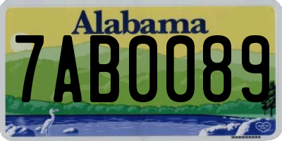 AL license plate 7AB0089