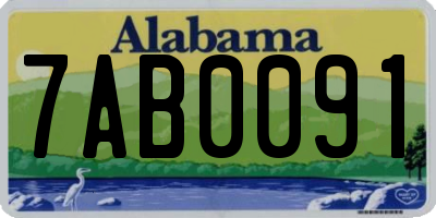 AL license plate 7AB0091