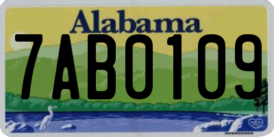 AL license plate 7AB0109