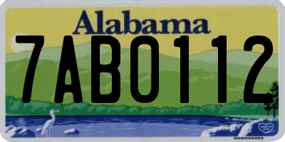 AL license plate 7AB0112