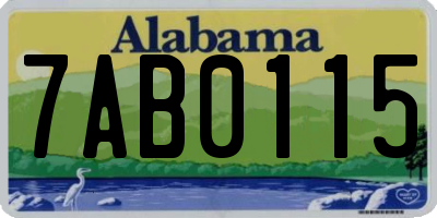 AL license plate 7AB0115