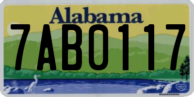 AL license plate 7AB0117