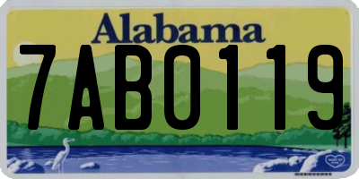AL license plate 7AB0119