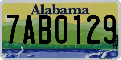 AL license plate 7AB0129
