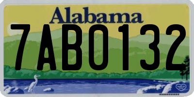 AL license plate 7AB0132