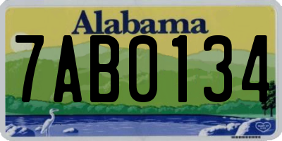 AL license plate 7AB0134