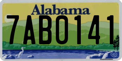 AL license plate 7AB0141