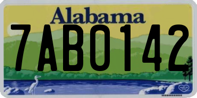 AL license plate 7AB0142
