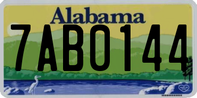 AL license plate 7AB0144