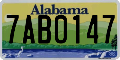 AL license plate 7AB0147
