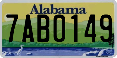 AL license plate 7AB0149
