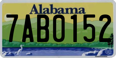 AL license plate 7AB0152