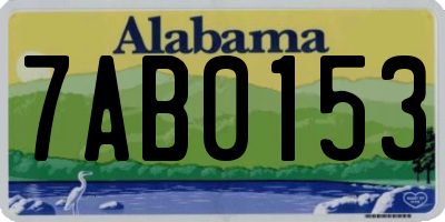 AL license plate 7AB0153